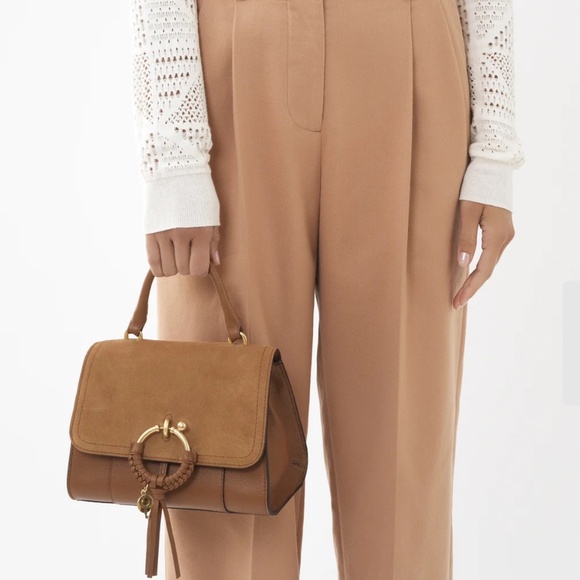 NWT SEE BY CHLOE Joan Shoulder Bag Leather Suede Shoulder Crossbody Strap O-Ring - Picture 8 of 10